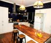 Dark Blue Kitchen Splashback