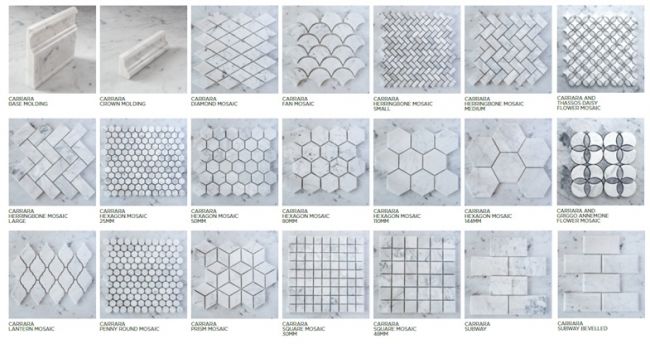 CDM Carrara Marble Mosaics